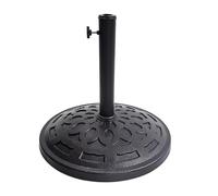 Relaxdays Base para sombrillas 34-48 mm, Ø 49 cm, Vintage, Negra, 33 x 49 x 49 cm