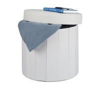 Relaxdays Baúl almacenaje pequeño crema