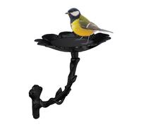 Relaxdays Bebedero aves hierro fundido para pared negro