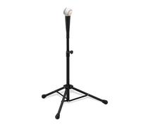 Relaxdays Béisbol Batting Tea de Golpe Trípode, Entrenamiento, Baseball y Softball, Soporte Regulable en Altura, 72-121 cm, Negro, Aluminio, 121 x 55 x 46 cm