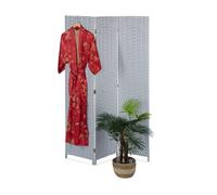 Relaxdays Biombo de 3 paneles 170 cm color gris blanco,gris