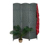 Relaxdays Biombo separador de ambientes 3 paneles gris