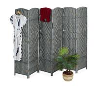 Relaxdays Biombo separador de ambientes 6 paneles gris