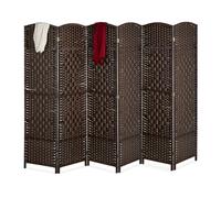 Relaxdays Biombo separador de ambientes 6 paneles marrón