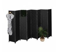 Relaxdays Biombo separador de ambientes 8 paneles negro