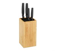 Bloque cuchillos taco de bambú 1,7 kg marrón bloque de cuchillos elegante