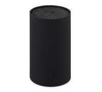 Relaxdays Bloque vacío para cuchillos, Con cerdas, Soporte para ocho cuchillos, 18x11 cm, Negro