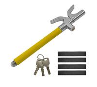 Relaxdays Bloqueador de volante para auto amarillo,plata