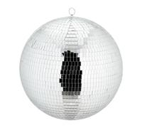 Relaxdays Bola de discoteca Ø 40 cm plata