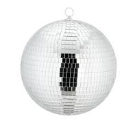 Relaxdays Bola de Discoteca Espejo Plateada, Ø 25 cm, Luz Decorativa para Colgar con Ojal