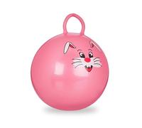 Relaxdays Bola Saltarina para Niños, Pelota Saltar Animales, Balón Infantil, 45 cm Diámetro, PVC, Rosa, color, 45 x 45 x 55 cm (10022554_52) , color/modelo surtido