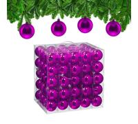 Relaxdays Bolas árbol Navidad set 100 piezas fucsia,plata