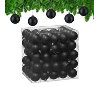 Relaxdays Bolas árbol Navidad set 100 piezas negro,plata