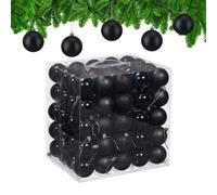Relaxdays Bolas árbol Navidad set 100 piezas negro,plata