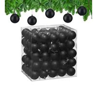 Relaxdays Bolas árbol Navidad set 100 piezas negro,plata