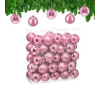 Relaxdays Bolas árbol Navidad set 50 piezas fucsia,plata