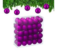 Relaxdays Bolas árbol Navidad set 50 piezas fucsia,plata