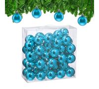 Relaxdays Bolas árbol Navidad set 50 piezas plata,turquesa