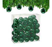 Relaxdays Bolas árbol Navidad set 50 piezas verde oscuro,plata