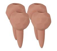 Relaxdays Bolas de Riego Arcilla, Pack de 4, Globos de Riego 6 cm Diámetro, Cerámica, Sistema Riego por Goteo, Terracota