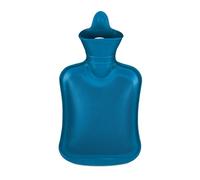Relaxdays Bolsa Agua Caliente 1 L, Bolsita Calentar Cama, sin Funda, Niños y Adultos, Tapón Rosca, 29x16x4,5cm, Azul