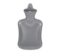 Relaxdays Bolsa Agua Caliente 1 Litro, Bolsita Calentar Cama, sin Funda, Niños y Adultos, Goma, Tapón Rosca, 29x16x4,5cm, Gris