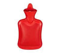 Relaxdays Bolsa Agua Caliente sin Funda, Duradera, Botella Térmica Segura, Bolsita Cama Calor 1 L, Caucho sin Olor, Rojo, 1 Unidad