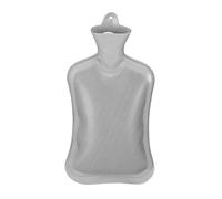 Relaxdays Bolsa Agua Caliente sin Funda, Duradera, Botella Térmica Segura, Bolsita Cama Calor 2 L, Caucho sin Olor, Gris, 1 Unidad