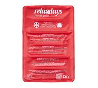 Relaxdays Bolsa Gel, Compresa Frío-Calor, 25 x 36 cm, Primeros Auxilios, Bolsita Refrigerante Reutilizable, Rojo, Poliéster