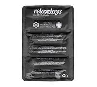 Relaxdays Bolsa Gel, Compresa Frío-Calor, 25 x 36 cm, Primeros Auxilios, Bolsita Refrigerante Reutilizable, Negro, Poliéster