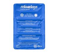 Relaxdays Bolsa Gel Frío, Compresa Frío-Calor, 25 x 36 cm, Primeros Auxilios, Bolsita Refrigerante Reutilizable, Azul