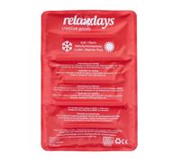 Relaxdays Bolsa grande de gel frío en rojo blanco,rojo