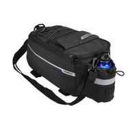 Relaxdays Bolsa Portaequipajes Bicicleta, Isotérmica, Alfiorja Bici con Portabotellas, Mochila Impermeable, Negra