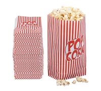 Relaxdays Bolsas de Palomitas, Set de 240, a Rayas, Retro, Rojo/Blanco | Cine, Noches de Peli, Papel, Bolsitas Snacks