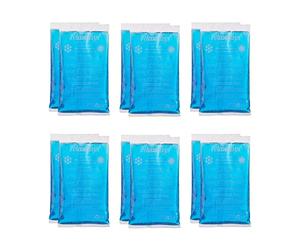 Relaxdays Bolsas Frío Calor Set de 12, Compresas Térmicas, 15 x 8 cm, Primeros Auxilios, Sacos Reutilizables Gel, Azul