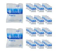 Relaxdays Bolsas Frío Instantáneo, Set de 50, Compresas Frías Lesiones, 14,5 x 12,5 cm, Deporte, Botiquín, Blanco y Azul