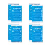 Relaxdays Bolsas Gel Frío, Set de 8, Compresas Frío-Calor, 9 x 15 cm, Primeros Auxilios, Bolsitas Reutilizables, Azul