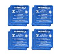 Relaxdays Bolsas Gel, Set de 8, Compresas Frío-Calor, 11 x 11 cm, Primeros Auxilios, Bolsitas Reutilizables, Azul