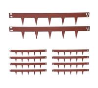 Relaxdays Borde de acero cortén para césped marrón