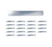 Relaxdays Borde de césped de Acero galvanizado, Perfil Flexible, Set de 20 Piezas, 15x100 cm, Plateado