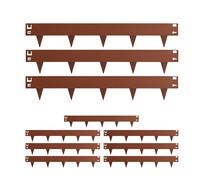 Relaxdays Borde de césped oxidado marrón