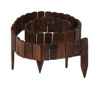 Relaxdays Borde de madera flexible marrón oscuro