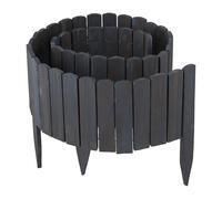 Relaxdays Borde flexible de madera antracita