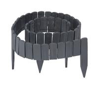 Relaxdays Borde flexible de madera antracita