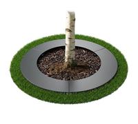 Relaxdays Borde para césped, árbol y arbusto, Acero galvanizado, 90 cm, Antracita