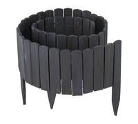 Relaxdays Borde para parterres Flexible de 200 cm, Altura Visible 25 cm, para Clavar en Madera, Color Antracita