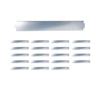 Relaxdays Borde plateado césped plata