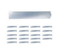 Relaxdays Borde plateado césped plata