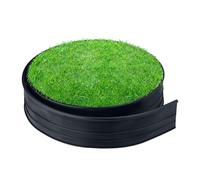 Relaxdays Bordura Jardín de Plástico, 12 m, Borde Césped Flexible, Altura 10 cm, Bordadura Delimitadora Caminos, Negro