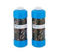 Relaxdays Botellas de Líquido Burbujas Set de 2, Recambios, 1 L de Solución C/U, Ideal para Máquinas de Pompas, Azul